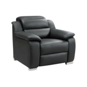 Fauteuil relax électrique en cuir noir ARENA III