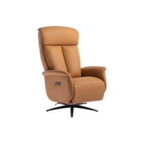 Fauteuil relax électrique en simili camel TUOPI