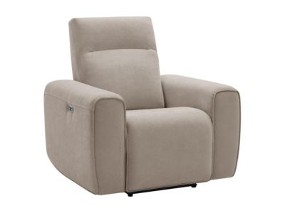 Fauteuil relax électrique en tissu beige LORGITA