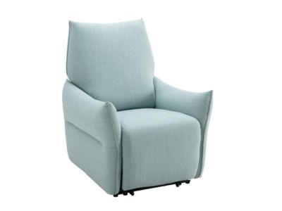 Fauteuil relax électrique en tissu bleu clair MODOC