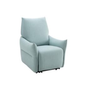 Fauteuil relax électrique en tissu bleu clair MODOC