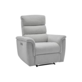 Fauteuil relax électrique en tissu gris clair CARTASIA