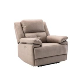 Fauteuil relax électrique en tissu taupe DOLENE