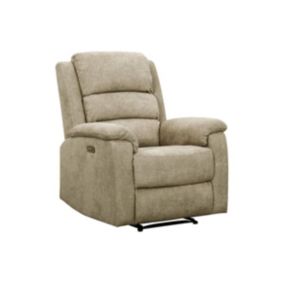 Fauteuil relax électrique en tissu taupe NEVERS