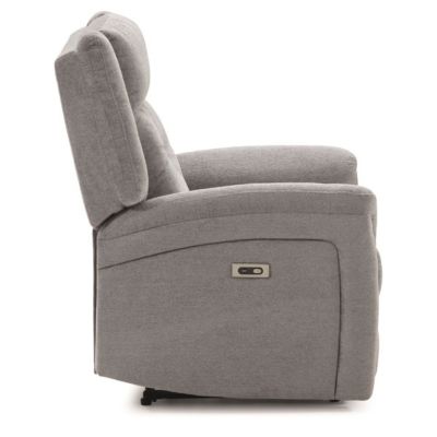 Fauteuil relax électrique tissu polyester gris clair - MELILLA