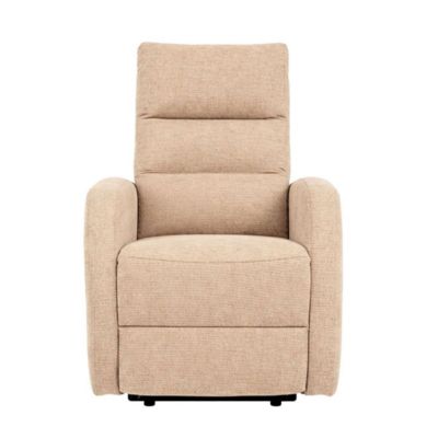 Fauteuil relax releveur tissu polyester beige orangé chiné - NYMPHAEA