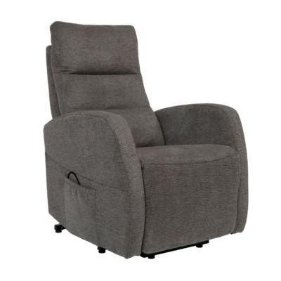 Fauteuil relax releveur tissu polyester gris foncé chiné - NYMPHAEA