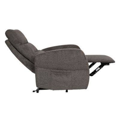 Fauteuil relax releveur tissu polyester gris foncé chiné - NYMPHAEA