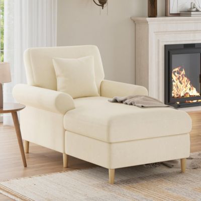 Fauteuil relax rembourré, fauteuil de couchage pliable, fauteuil de lecture confortable,fauteuil de lecture XXL, beige