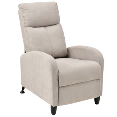 Fauteuil Relaxant Bregenz Inclinable et Repose-Pieds Textile Marron en.casa