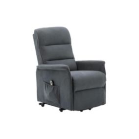 Fauteuil releveur électrique en tissu anthracite CAPUCINE