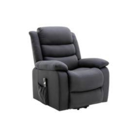 Fauteuil releveur électrique en tissu anthracite NADINE