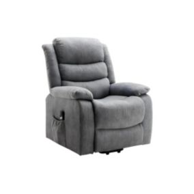 Fauteuil releveur électrique en tissu gris clair NADINE