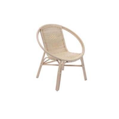 Fauteuil rond en rotin naturel