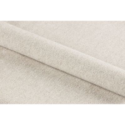 Fauteuil rond organique pivotant en tissu beige - NAEL