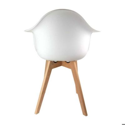 Fauteuil scandinave en polypropylène (Lot de 2) Blanc