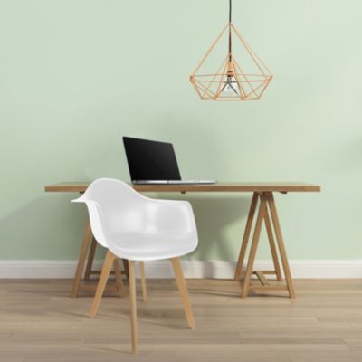 Fauteuil scandinave en polypropylène (Lot de 2) Blanc