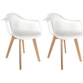 Fauteuil scandinave en polypropylène (Lot de 2)