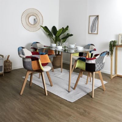 Fauteuil scandinave Patchwork (Lot de 2)