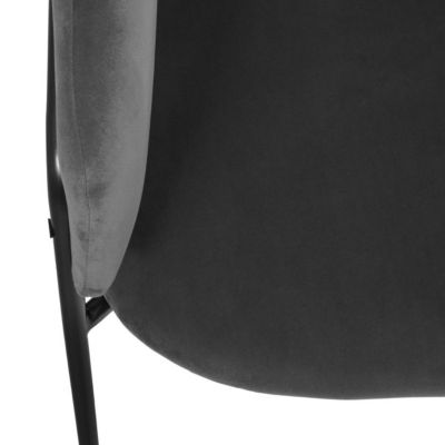 Fauteuil "Siron" - velours - gris - Atmosphera