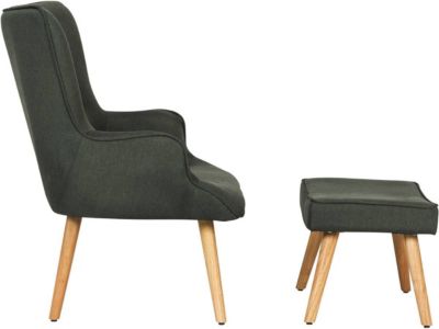 Fauteuil style scandinave tissu "Odense"  1 place  Gris foncé