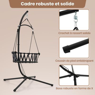 BESPORTBLE 1 lot d'accessoires pour balançoire de chaise - Crochets muraux robustes - Crochet de porte en acier inoxydable