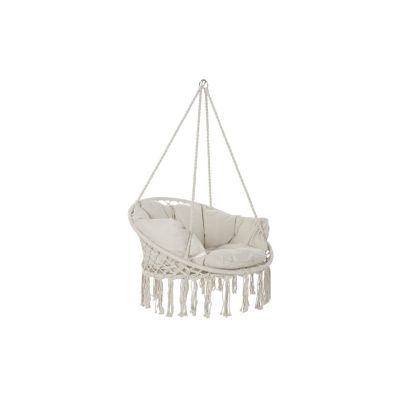 Fauteuil suspendu en coton, 100 x 80 x 145 cm, capacité de charge 100 kg, avec coussin