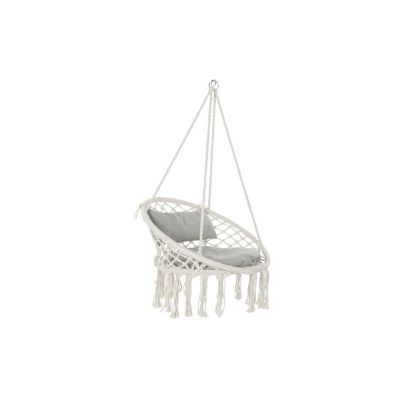 Fauteuil suspendu en coton, 82 x 62 x 123 cm, capacité de charge 100 kg, avec coussin