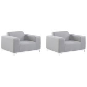 Fauteuil Tissu Gris clair ROVIGO