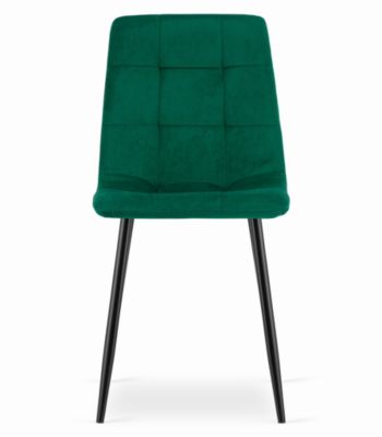 Fauteuil Valora PYRA en velours vert foncé, design moderne pour salon