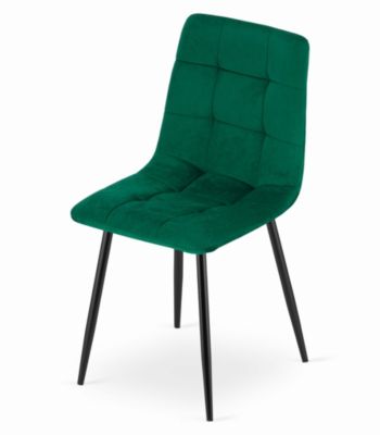 Fauteuil Valora PYRA en velours vert foncé, design moderne pour salon