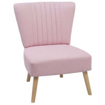 Fauteuil vintage en tissu rose VAASA