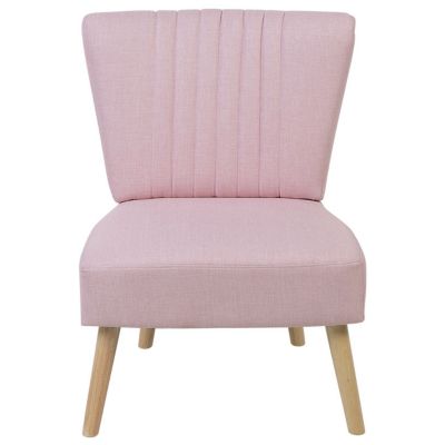 Fauteuil vintage en tissu rose VAASA