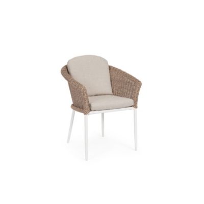 Fauteuils de jardin tressés et hydrofuges beiges (lot de 2)  - ACAPULCO