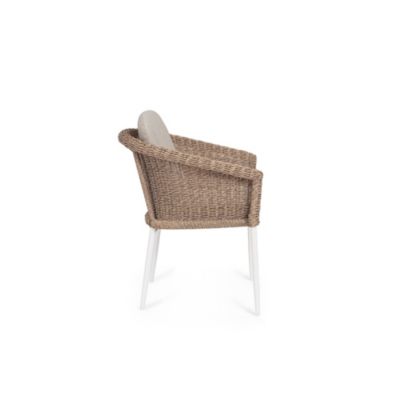 Fauteuils de jardin tressés et hydrofuges beiges (lot de 2)  - ACAPULCO