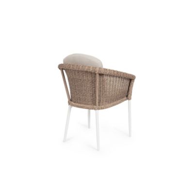 Fauteuils de jardin tressés et hydrofuges beiges (lot de 2)  - ACAPULCO