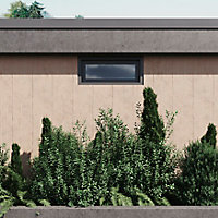 Fenêtre abattant PVC GoodHome gris - l.80 x h.45 cm