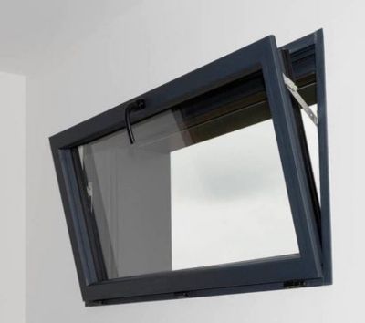 Fenêtre Aluminium à soufflet sécurité RAL 7016