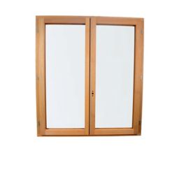 Fenêtre bois 2 vantaux GoodHome - l.100 x h.115 cm, tirant droit