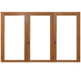 Fenêtre Bois 3 Vantaux H135 X L180 Côtes Tableau + Poignée (ref 010220f9) Gd Menuiseries