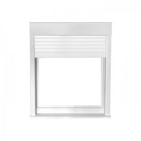Fenêtre oscillo-battant avec volet roulant électrique PVC H 105 x L 80 cm 1 vantail - tirant gauche