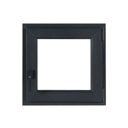 Fenêtre PVC 1 vantail oscillo-battant GoodHome gris - l.40 x h.65 cm, tirant droit