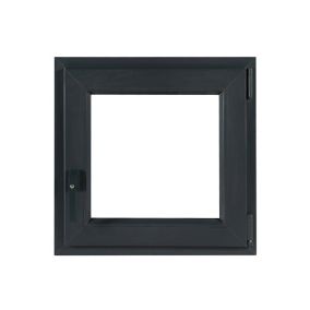 Fenêtre PVC 1 vantail oscillo-battant GoodHome gris - l.60 x h.60 cm, tirant droit