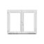 Fenêtre PVC 2 vantaux oscillo-battant GoodHome blanc - l.120 x h.95 cm