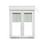 Fenêtre PVC 2 vantaux oscillo-battant + volet roulant électrique GoodHome blanc - l.100 x h.105 cm