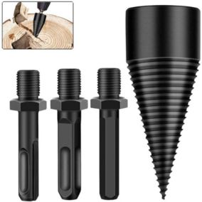 Fendeurs de bches,42mm Foret de Fendeuse de Bois,Fendeur de Bois Conique pour Perceuse à Bois et Fraise à Bois,Durable Outil De Br