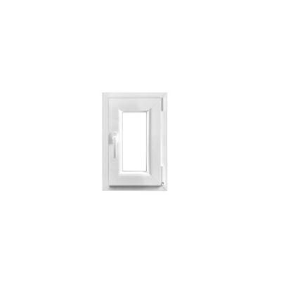 Fenêtre 1 vantail oscillo-battante, tirant droit double vitrage GoodHome en PVC blanc l.45 x H.63 cm