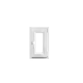 Fenêtre 1 vantail oscillo-battante, tirant droit double vitrage GoodHome en PVC blanc l.45 x H.68 cm