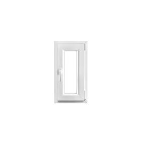 Fenêtre 1 vantail oscillo-battante, tirant droit double vitrage GoodHome en PVC blanc l.45 x H.78 cm