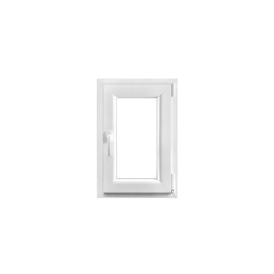 Fenêtre 1 vantail oscillo-battante, tirant droit double vitrage GoodHome en PVC blanc l.55 x H.78 cm